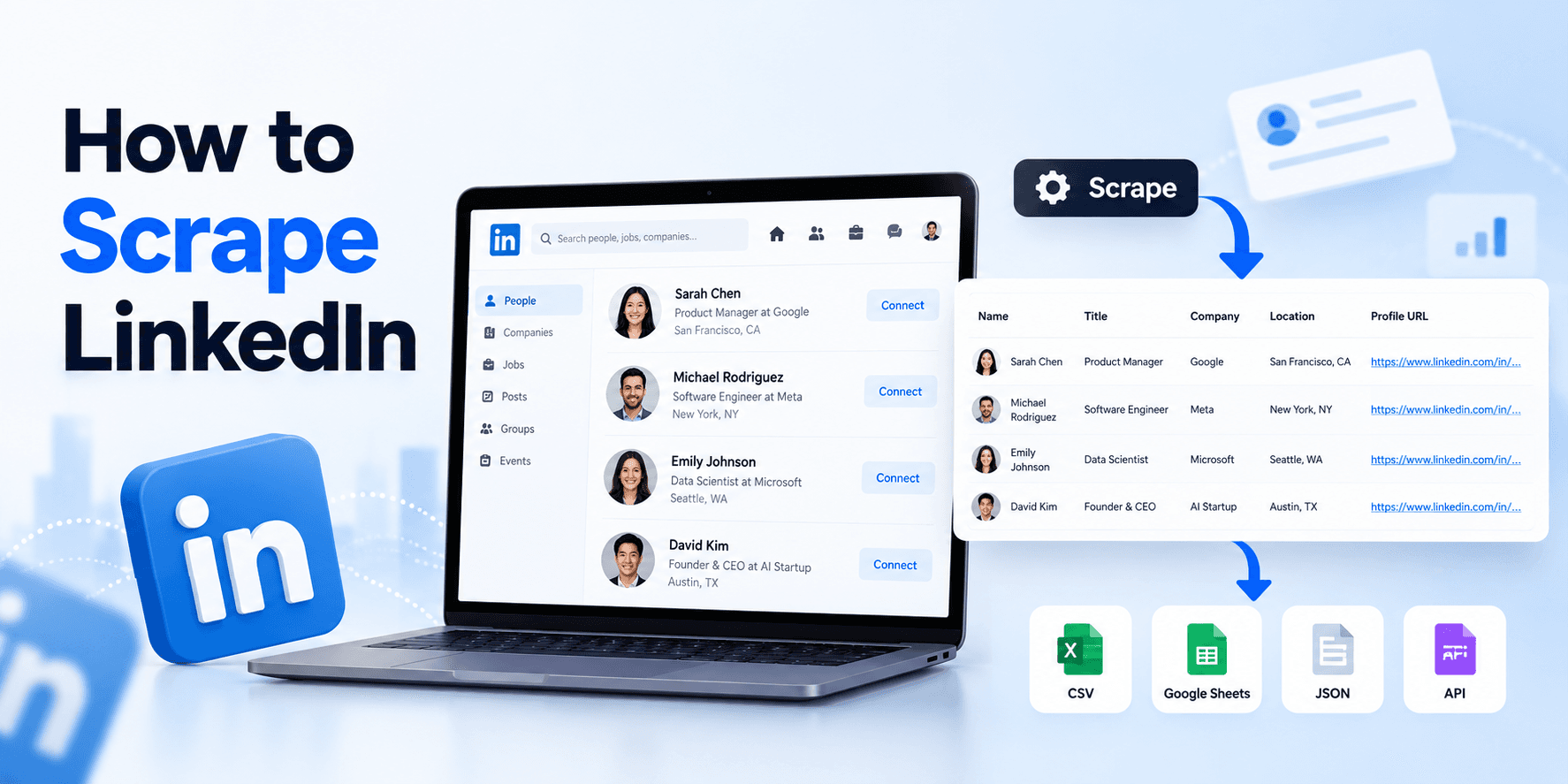 How to Scrape Linkedin Data Hero Image